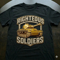 BLACK T SHIRT GOLD RIGHTEOUS SOLDIERS
